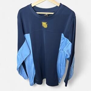 Jordan Marquette Golden Eagles Dri-FIT Long Sleeve Shooting Shirt Men’s XL Navy